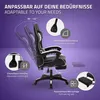ML-Design Gaming Stuhl mit Fußstütze, Schwarz-Weiß aus Produktbild-Vorschau 4