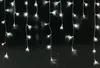 A close-up of a string of white LED lights against a black background. Produktbild-Vorschau