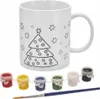 Becher Set Porzellan Malbecher 350ml Weihnachtsmotiv Farben Produktbild-Vorschau 2