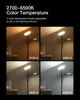 A collage of four images showing a floor lamp with adjustable color temperature. Podgląd zdjęcia produktu