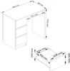Schreibtisch AKORD A6 links Eiche Craft und 1 Ablagen B90 x Produktbild-Vorschau 5