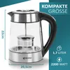 Ecosa Glas Wasserkocher mit Temperatureinstellung | 40°C - Produktbild-Vorschau 12