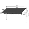 400x120cm Klemmmarkise Einziehbar Balkonmarkise mit Produktbild-Vorschau 2