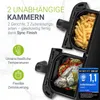 Juskys Heißluftfritteuse 9 L - 2 Kammern, Smart Finish, 9 Produktbild-Vorschau 2