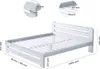 Bettgestell 100x200cm Einzelbett | Bett aus massivem Produktbild-Vorschau 3