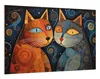 Wallario Wandbild Kosmische Katzenfreunde, Größe: 61 x 91,5 Produktbild-Vorschau 2