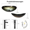 uluomis Waschbecken Glas Aufsatzwaschbecken Waschschale Produktbild-Vorschau 4
