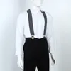 Graue X-Form Hosenträger mit 4 rostfreien Clips, 120 cm Produktbild-Vorschau 6