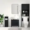 Waschbeckenunterschrank Schwarz Eiche 65x33x60 cm Produktbild-Vorschau 4