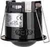 A black motion sensor with a silver label and mounting springs. Produktbild-Vorschau