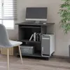 vidaXL Psací stůl šedý 80x50x75 cm výrobek z odvozeného Náhled obrázku produktu 2