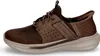 A side view of a brown Skechers Slip-Ins shoe. Voir les images du produit