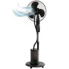 A black misting fan on a white background. Voir les images du produit