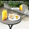 Outsunny Table de jardin ronde Ø 60 cm, table de terrasse Voir les images du produit 3