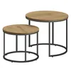 FORTENA  Couchtisch Set 2er Rund, Eiche Optik/Schwarz, Produktbild-Vorschau 15