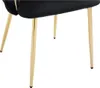 Set von 6 Stühlen mit Armlehnen aus Velours und goldenem Produktbild-Vorschau 7