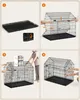 Feandrea Hundekäfig, Hundebox faltbar 120 x 72,5 x 109 cm, Produktbild-Vorschau 5