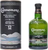 A bottle of Connemara 12 Year Old Peated Single Malt Irish Whiskey and its cylindrical gift packaging are displayed side-by-side against a white background. Produktbild-Vorschau