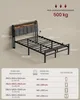 VASAGLE Metallbett 120 x 200 cm mit LED-Beleuchtung, Produktbild-Vorschau 3