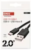 USB Kabel 2.0 A Stecker - micro B Stecker 2m, schwarz Produktbild-Vorschau