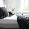 Mikrofaser Bettwäsche 135x200cm 2-teilig Set Schwarz Grau Produktbild-Vorschau 3