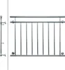 ECD Germany Balkon francuski, 90x128 cm, z 9 prętami Podgląd zdjęcia produktu 2