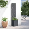 vidaXL Garten Sichtschutz-Leinwand Floral Anthrazit 32 x 32 Produktbild-Vorschau 4