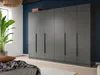 Kleiderschrank "Swan" in grau Drehtürenschrank 6-türig 240 Produktbild-Vorschau 6