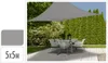 ProGarden Sonnensegel 5x5 m Grau Quadratisch Produktbild-Vorschau 4