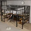Letto a soppalco 120x200 cm, nero antracite, in ferro, con Anteprima dell’immagine prodotto 6