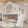 Merax Etagenbett 90x200cm mit Kinderrutsche, Kinderbett mit Produktbild-Vorschau 1