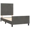 vidaXL Bettgestell mit Kopfteil Dunkelgrau 80x200 cm Samt - Produktbild-Vorschau 14