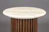 Dutchbone Arda Beistelltisch Rund 35 Travertin/ Holz Produktbild-Vorschau 3