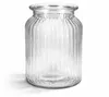 Windlicht Glas gerillt 11x14,5cm klar transparent Produktbild-Vorschau