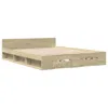 The Living Store Bettgestell mit Schubladen Sonoma-Eiche Produktbild-Vorschau 3