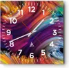 Wanduhr - Quadrat - Glasuhr - Abstraktion modern - 40x40cm Produktbild-Vorschau 1