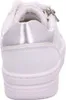 The back view of a white sneaker with a silver heel accent. Náhľad obrázku produktu