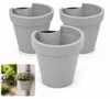Vaso da fiori Benza con tubo di scolo, grigio chiaro – Set Anteprima dell’immagine prodotto 1