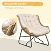 Gartensessel PE-Rattan Stahl, Outdoor Lounge Sessel mit Produktbild-Vorschau 6