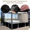 (2.1x3.7M) Rideaux d'extérieur en PVC transparent avec Voir les images du produit 8