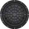 A top-down view of a black, circular manhole cover with a grid pattern. Produktbild-Vorschau