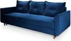 Sofa NAPOL Blau Plüsch-Stoff mit Schlaffunktion, Sofa mit Produktbild-Vorschau 2
