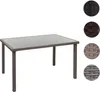 Zahradní stůl HWC-G19, polyratan, 120x75cm - šedý Náhled obrázku produktu 6