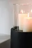 VIVANNO Photophore en fibre de verre CANDIRO Rond, noir mat Voir les images du produit 3