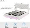 Čalúnená posteľ UnboxG s LED diódou, hydraulická skriňová Náhľad obrázku produktu 7