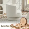 HOMCOM Draaibare fauteuil met kussens, loungefauteuil met Productafbeelding-voorbeeld 6