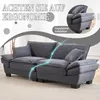 LVHOM Doppelsofa mit Kissen, 2-Sitzer Sofa mit tiefer Produktbild-Vorschau 3