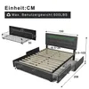 MODFU Polsterbetten 140 x 200 cm Doppelbett Bettgestell mit Produktbild-Vorschau 2