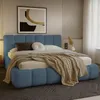 Polsterbett 180x200 - Blau - Bett mit Bettkasten und Produktbild-Vorschau 10