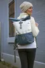 Rucksack recyceltes Segeltuch Lotse Navy Weiß gepolstertes Produktbild-Vorschau 6